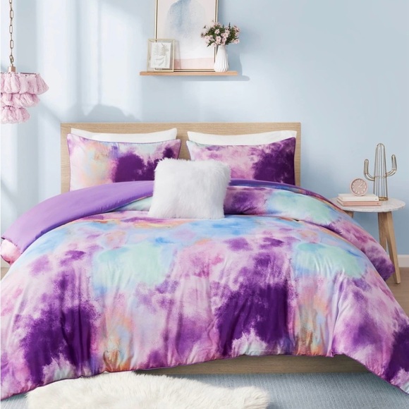 Intelligent Design Karissa Watercolor Tie Dye Printed Duvet Cover Set - Picture 2 of 12